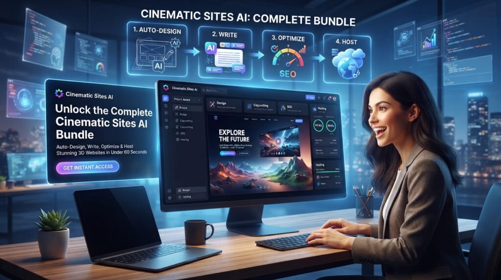 Close-up of a modern laptop showing active OpenClaw AI Agents collaborating to write copy and generate website designscinematic sites ai bundle cinematic sites ai bundle